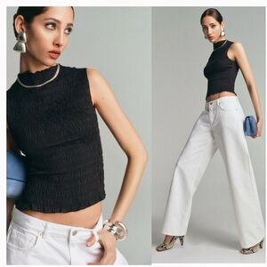 Reformation Black Sleeveless Top